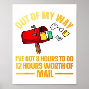 Funny Postal Worker Art For Men Women Mail Man Mai Poster