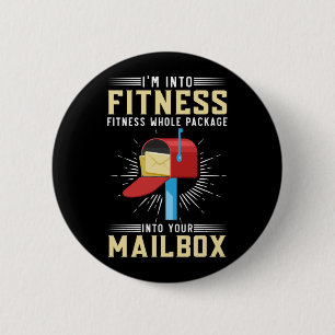 Funny Postal Worker Fitness Postman 6 Cm Round Badge