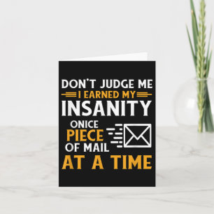 Funny Postal Worker Mail Carrier Courier Quote Card