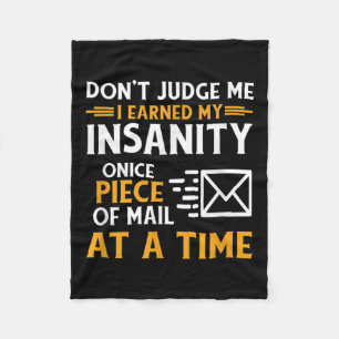 Funny Postal Worker Mail Carrier Courier Quote Fleece Blanket