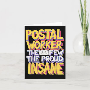 Funny Postal Worker Quote Meme Design Card