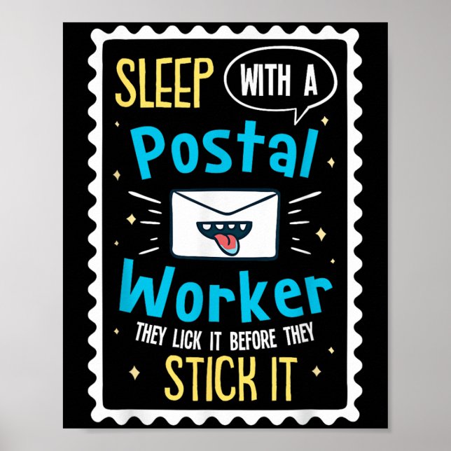 Funny Postal Worker Saying - Mailman Postman Posta Poster (Front)