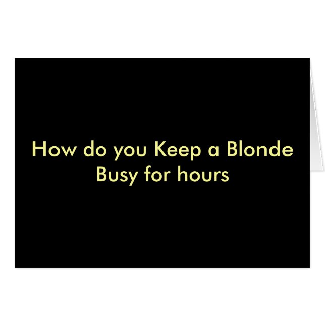Funny Postcards - For blondes and well blondes (Front Horizontal)
