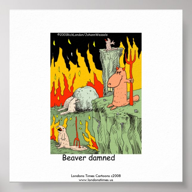 Funny Poster: Beaver Dammed Poster (Front)