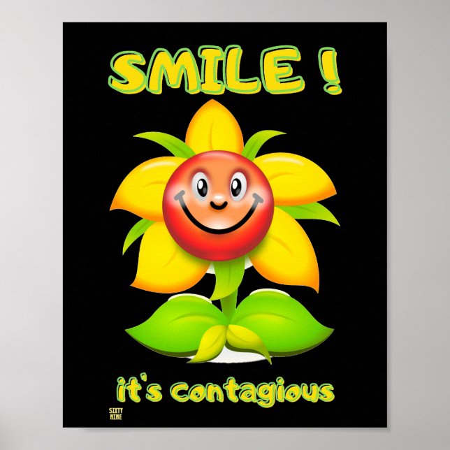 funny poster  "SMILE" (Front)