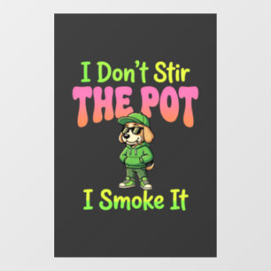 Funny Pot Smoking Dog Stoner