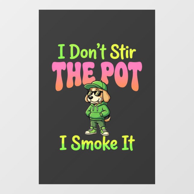 Funny Pot Smoking Dog Stoner (Sheet)
