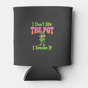 Funny Pot Smoking Dog Stoner Can Cooler