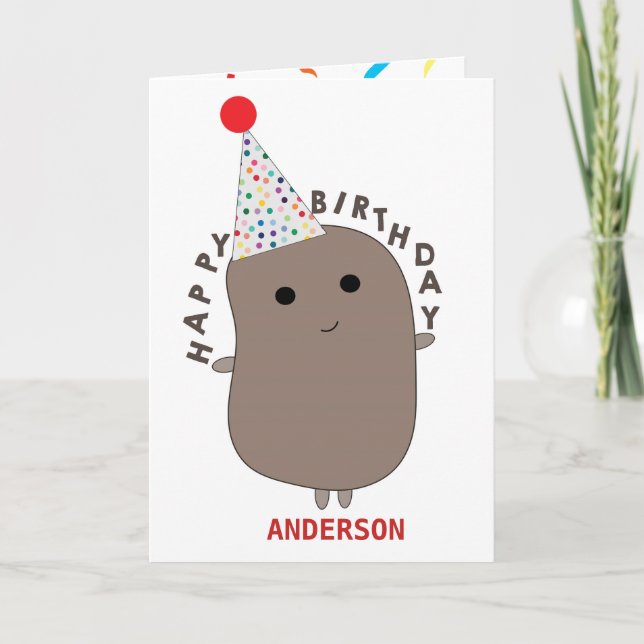 Funny Potato Birthday Card (Front)