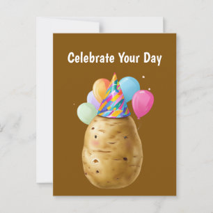 Funny Potato Birthday Gift potato Postcard