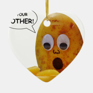 Funny Potato Ceramic Ornament