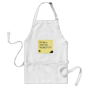 Funny Potato Chip Dog Sticky Note Apron