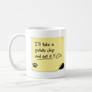 Funny Potato Chip Dog Sticky Note Mug