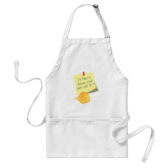 Funny Potato Chip Lover Quote Kitchen Apron (Front)
