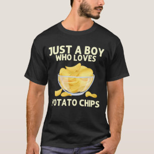 Funny Potato Chips Art for Men Boys Kids Bag of Ch T-Shirt