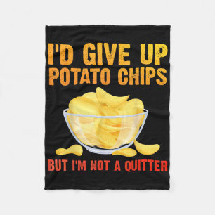 Funny Potato Chips Art For Men Women Kids Bag Of C Fleece Blanket