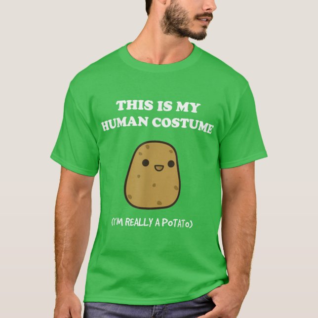 Funny Potato Gift This Is My Human Costume Potato T-Shirt (Front)