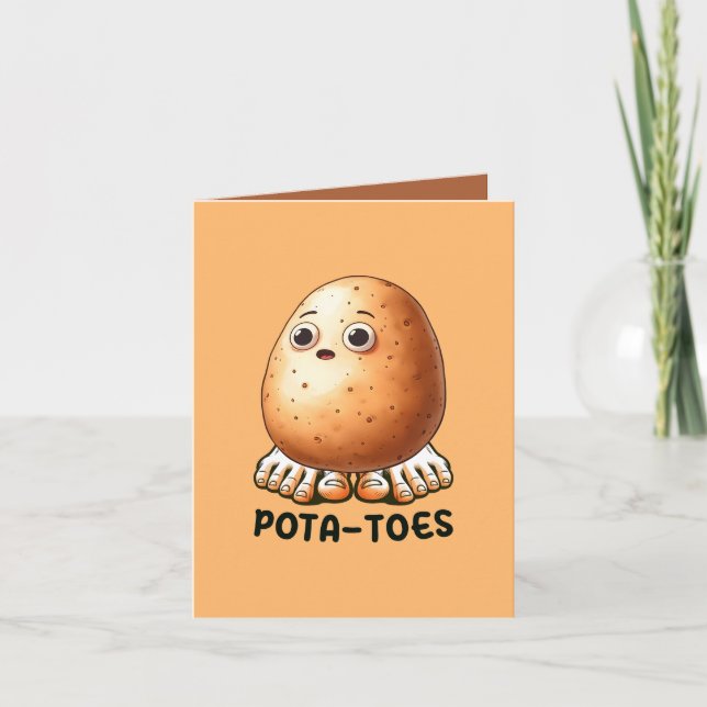 Funny potato pun customisable card (Front)