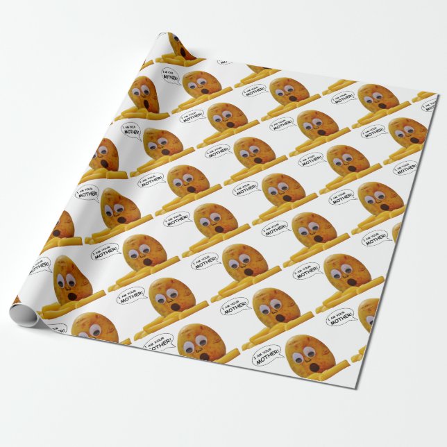 Funny  Potato Wrapping Paper (Unrolled)