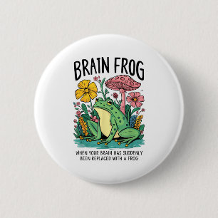 Funny Pots Syndrome Brain Frog Dysautonomia Awaren 6 Cm Round Badge