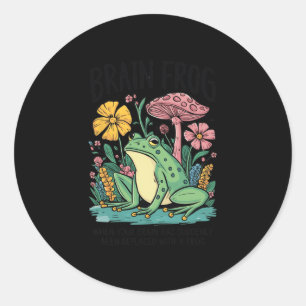 Funny Pots Syndrome Brain Frog Dysautonomia Awaren Classic Round Sticker