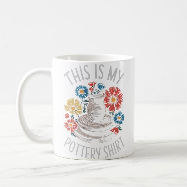Funny Pottery Ceramic Artist Coffee Mug (Left)