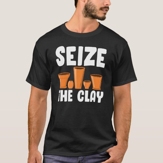 Funny Pottery Gift For Men Women Cool Ceramic Clay T-Shirt (Front)