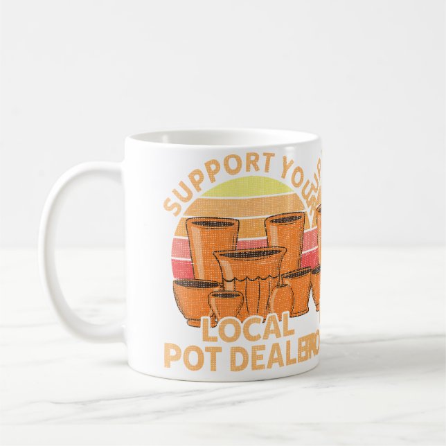 Funny Pottery Gift For Pot Dealer Men Women Potter Coffee Mug (Left)