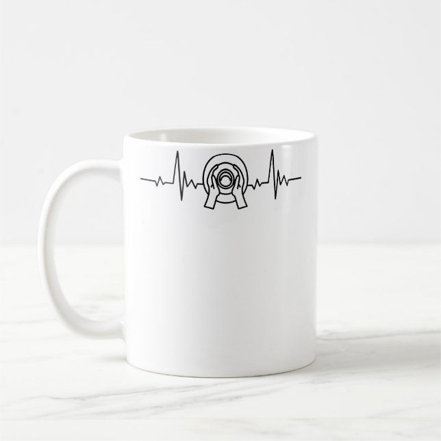 Funny Pottery Heartbeat Illustration Drawing Potte Coffee Mug (Left)