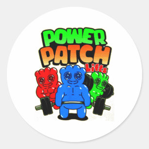 Funny Power Patch Lifts Weightlifting Bodybuilding Classic Round Sticker