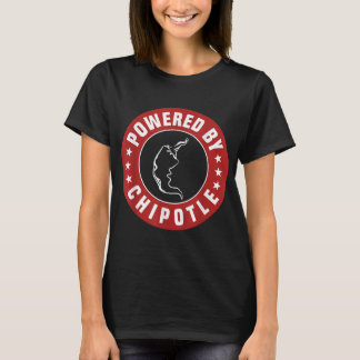 Funny Powered By Chipotle Design Chilli Pepper T-Shirt