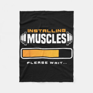 Funny Powerlifting Weight Training Lifting  Fleece Blanket