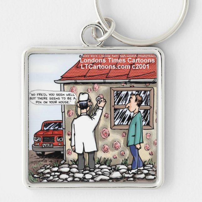 Funny Pox On Your House Key Ring (Front)
