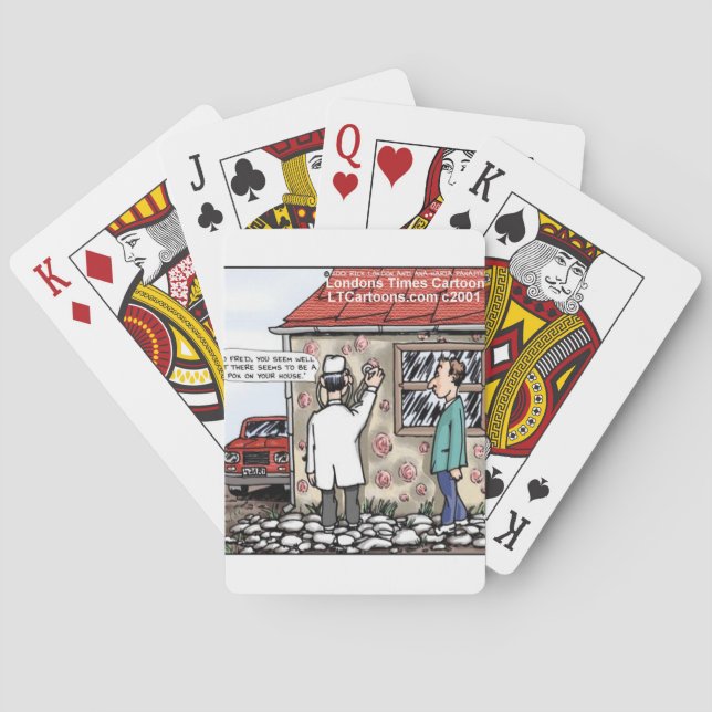 Funny Pox On Your House Playing Cards (Back)