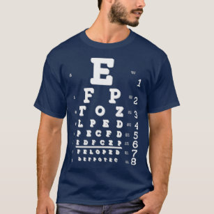 Funny Prank Blurry Eye Chart Exam T-Shirt