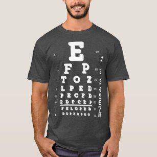 Funny Prank Blurry Eye Chart Exam T-Shirt