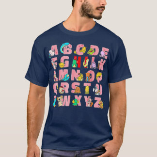 Funny Pre K Kindergarten Hi Alphabet Back To Schoo T-Shirt
