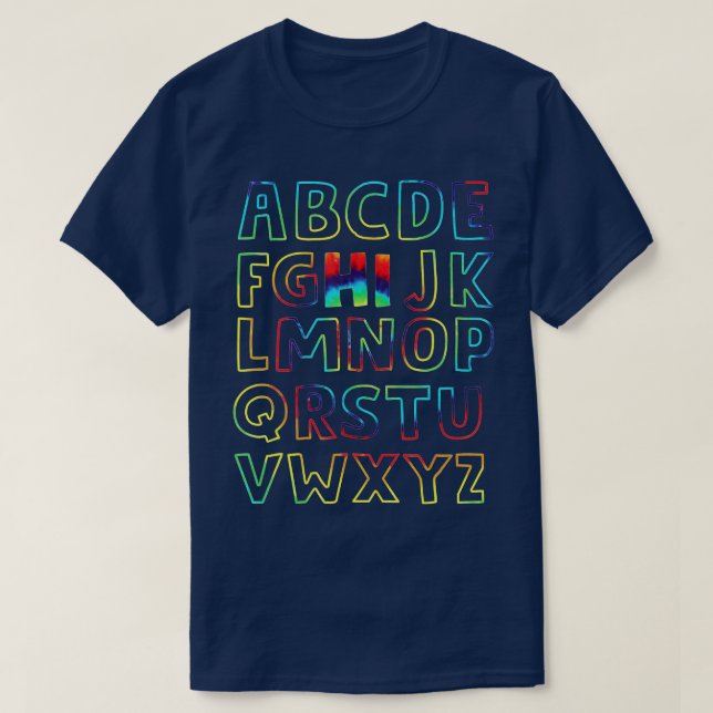 Funny Pre K Kindergarten Hi Alphabet Back To Schoo T-Shirt (Design Front)