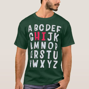 Funny Pre K Kindergarten Hi Alphabet Back To Schoo T-Shirt