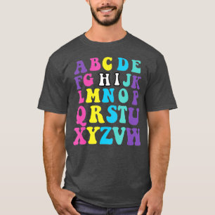 Funny Pre K Kindergarten Hi Alphabet Back To Schoo T-Shirt