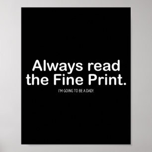 Funny Pregnancy Announcemen For New Dads  Poster