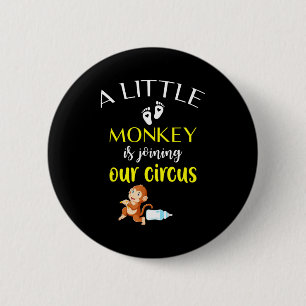 Funny Pregnancy Announcement New Baby Reveal 6 Cm Round Badge