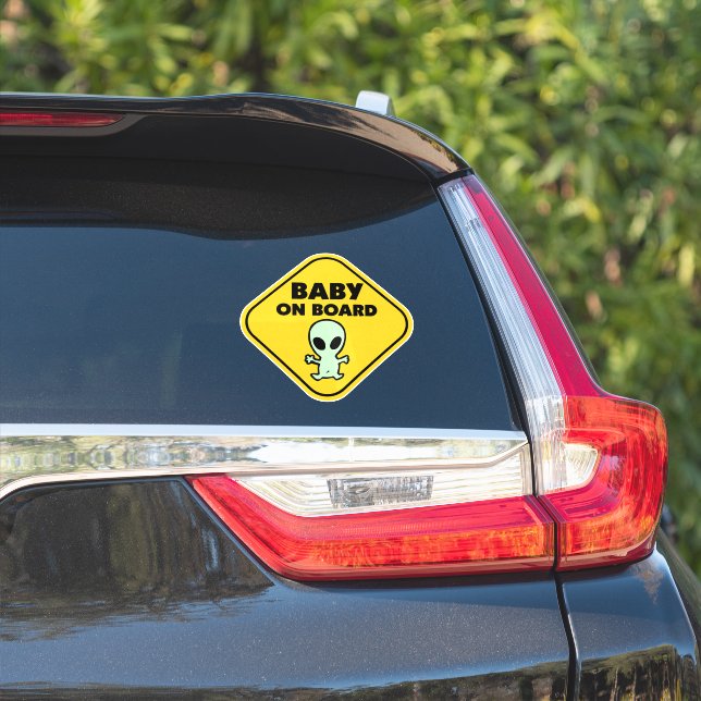 Funny Pregnancy Baby on Board Alien (Car Side)