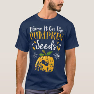 Funny Pregnancy Pumpkin Seeds Halloween Pregnancy T-Shirt