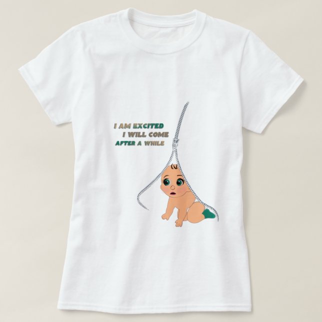 funny pregnant moms T-Shirt (Design Front)