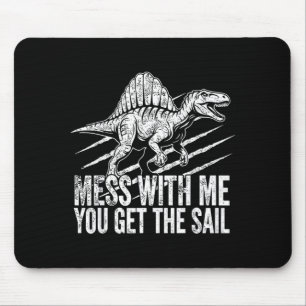 Funny prehistoric sail raptor spinosaurus dinosaur mouse pad
