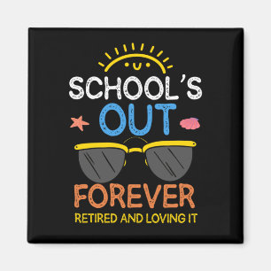 Funny Preschool Teacher Retirement School Retired Magnet