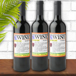 Funny Prescription Red Wine Label<br><div class="desc">Funny prescription label for these red wine bottle labels.</div>