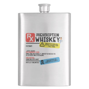 Funny Prescription Whiskey Hip Flask