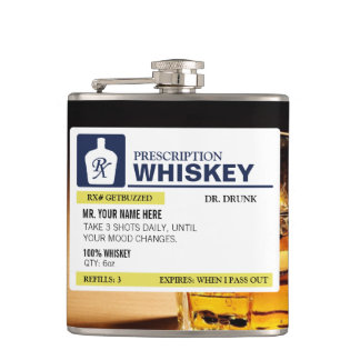 Funny Prescription Whiskey Hip Flask